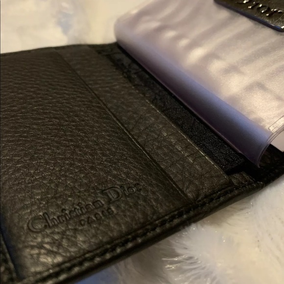 Dior Black Leather Compact Wallet - Picture 6 of 11
